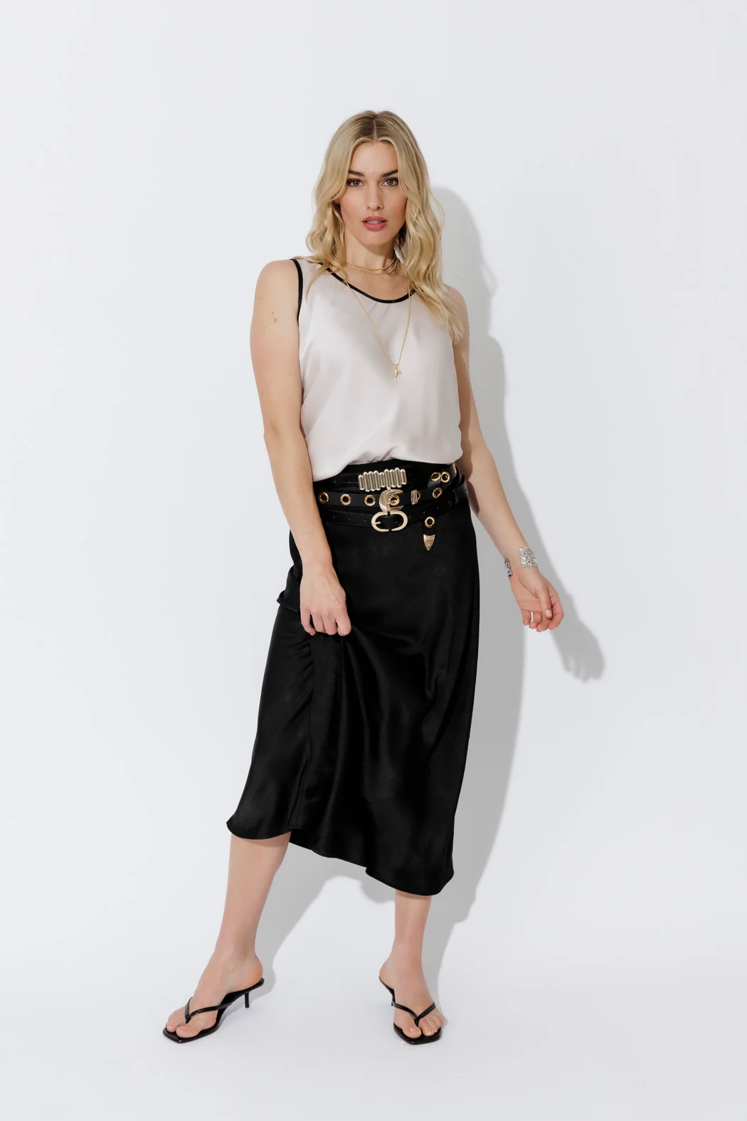 Ivory Trim Bias Cami - Image 8