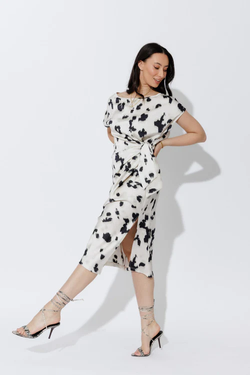 Milk/Black Harlow Dress - Image 3