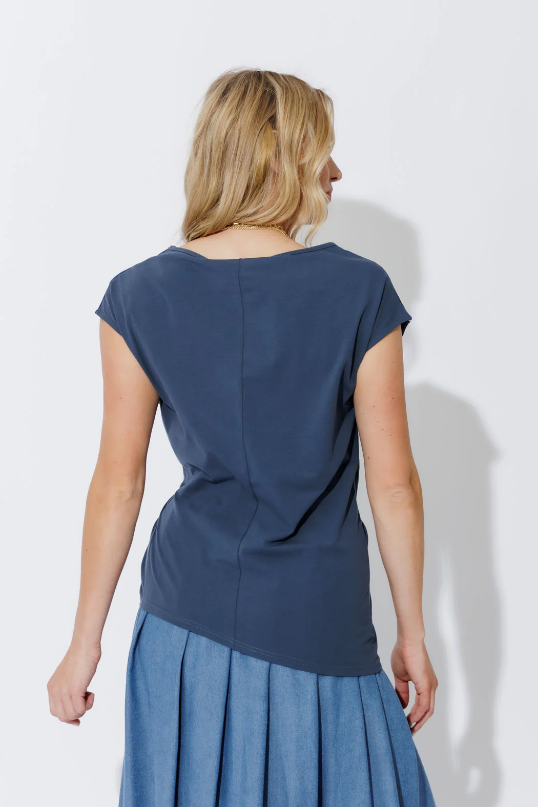 Navy Cotton Harlow Top - Image 7
