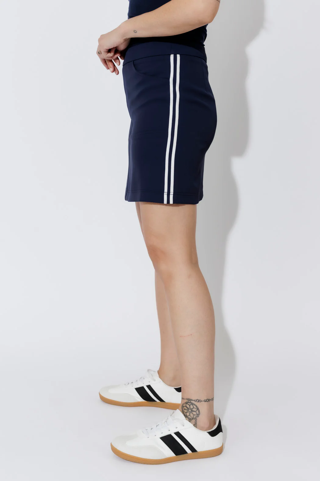 Navy Euro Sport Mini Skirt - Image 7