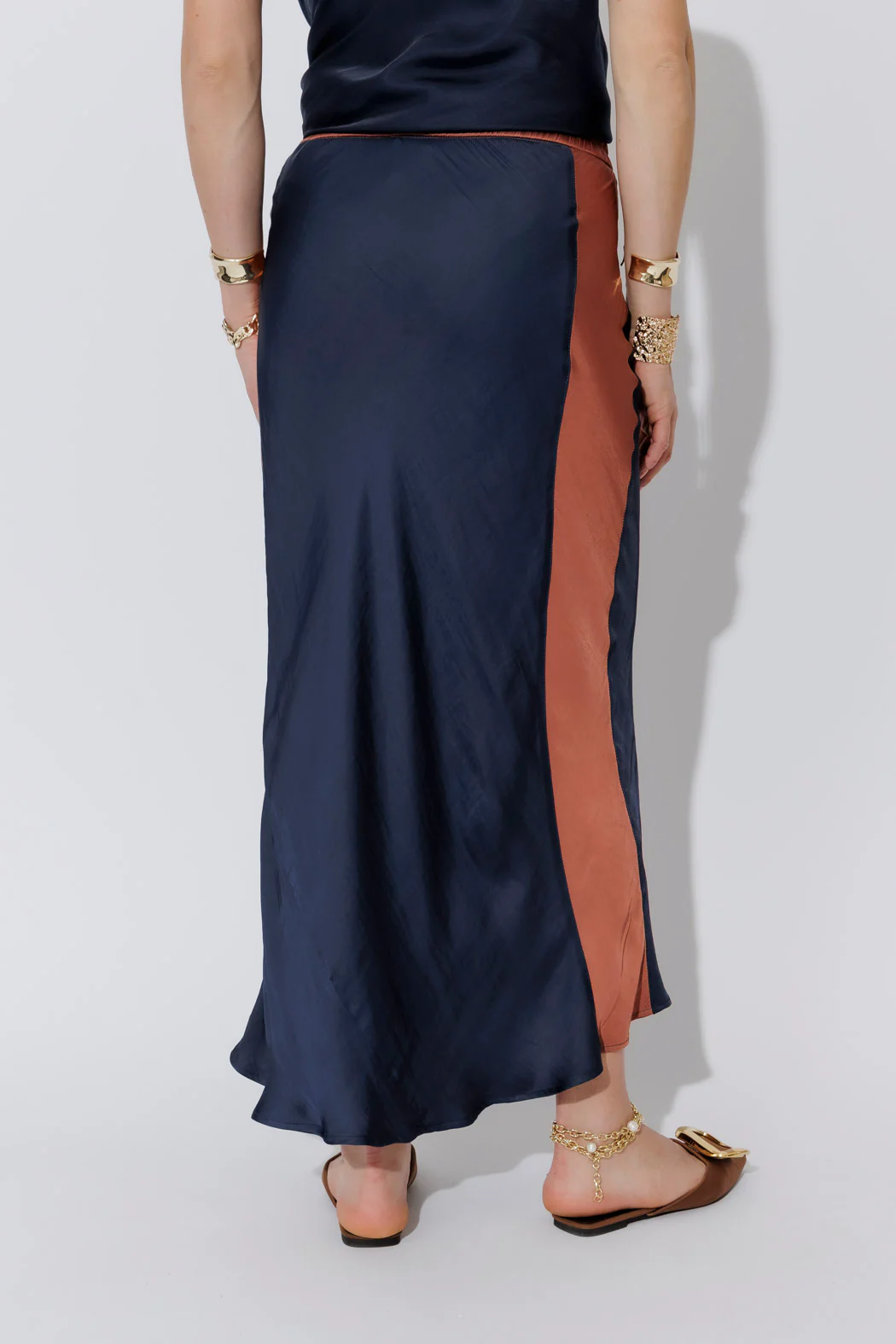 Navy Glow Bias Panel Skirt - Image 4