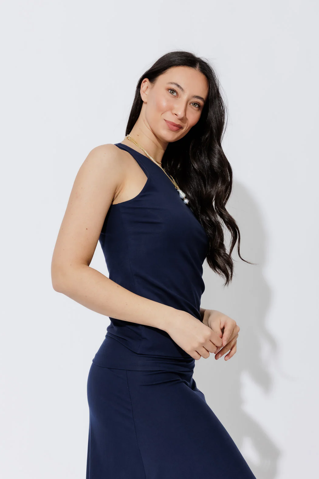 Navy Tencel Cami - Image 4