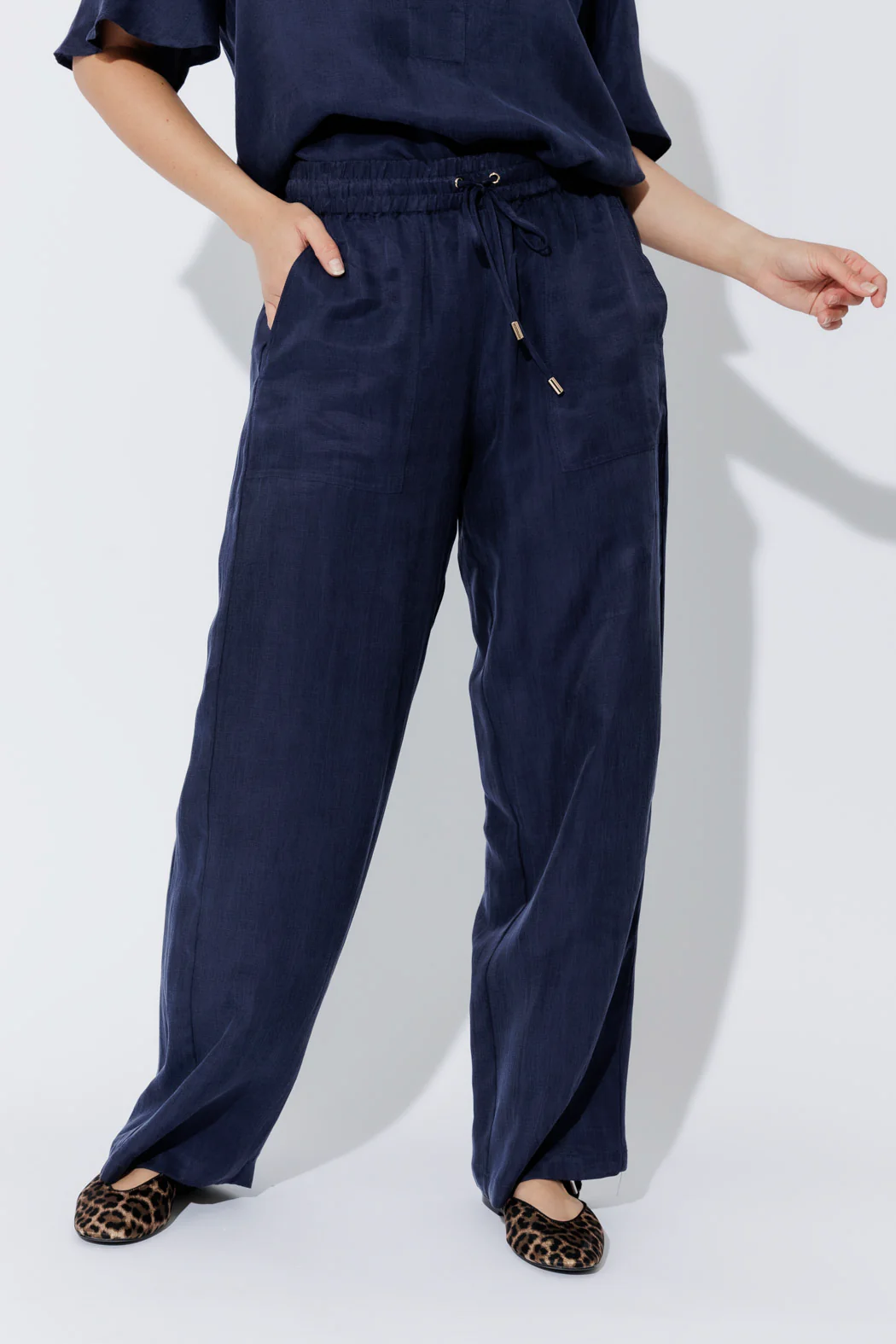 Navy Tencel/Linen Pant - Image 3