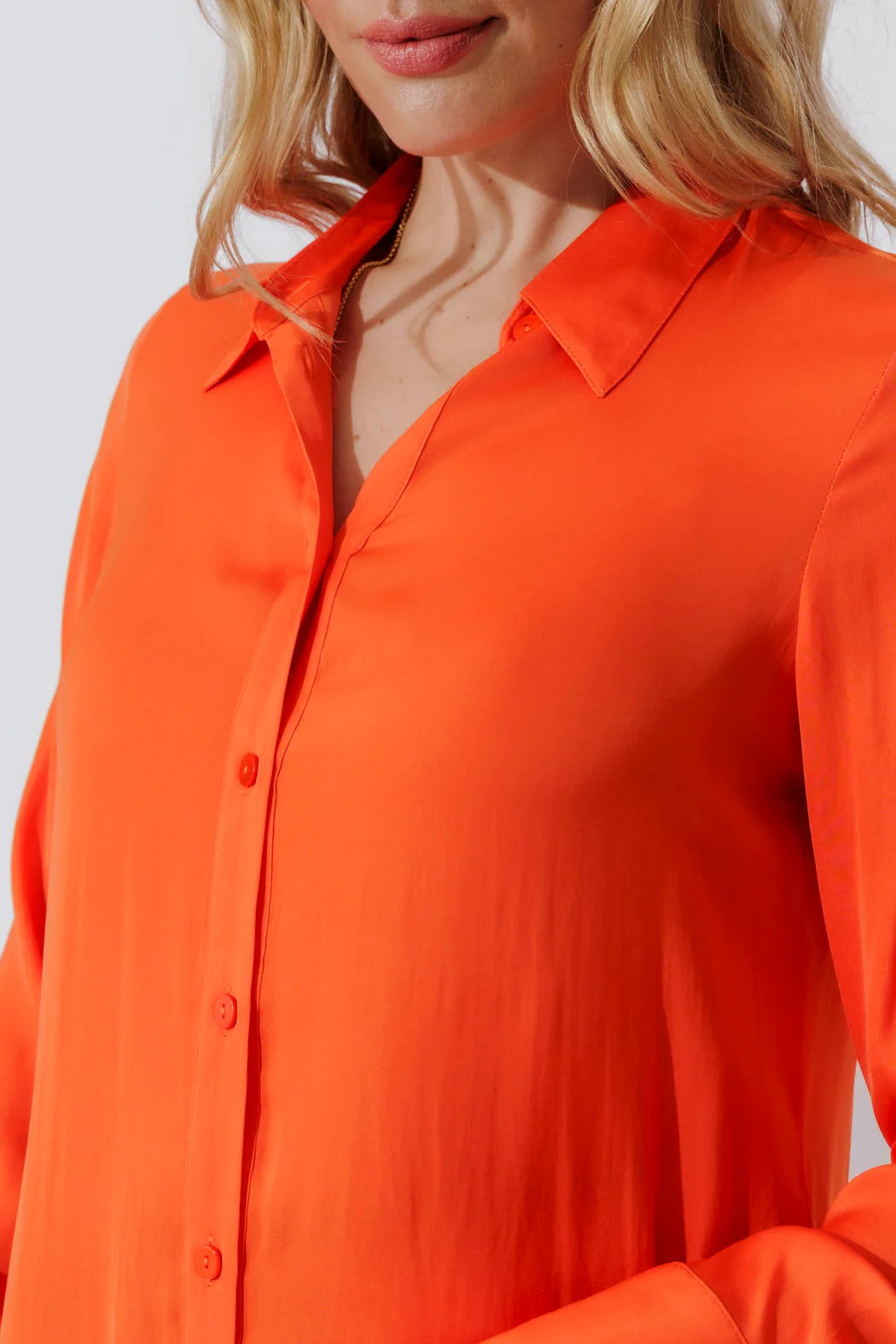Orange Silky Asana Shirt - Image 6