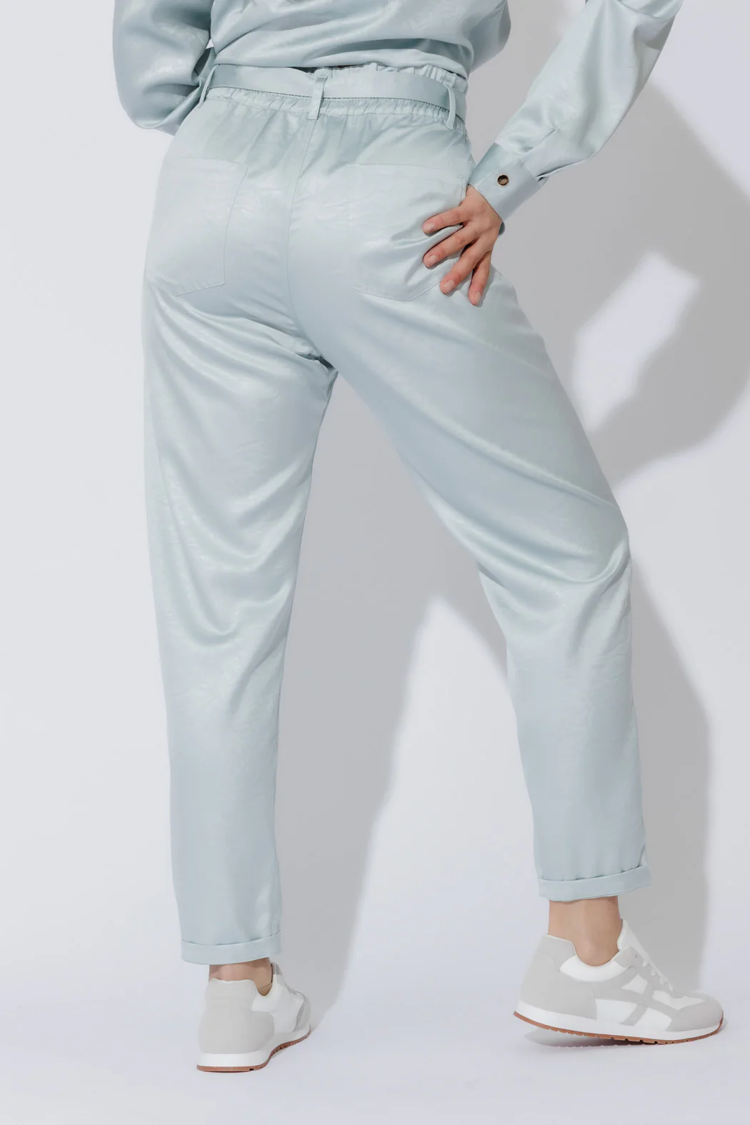 Pale Blue Paperbag Pants Pale Blue - Image 10