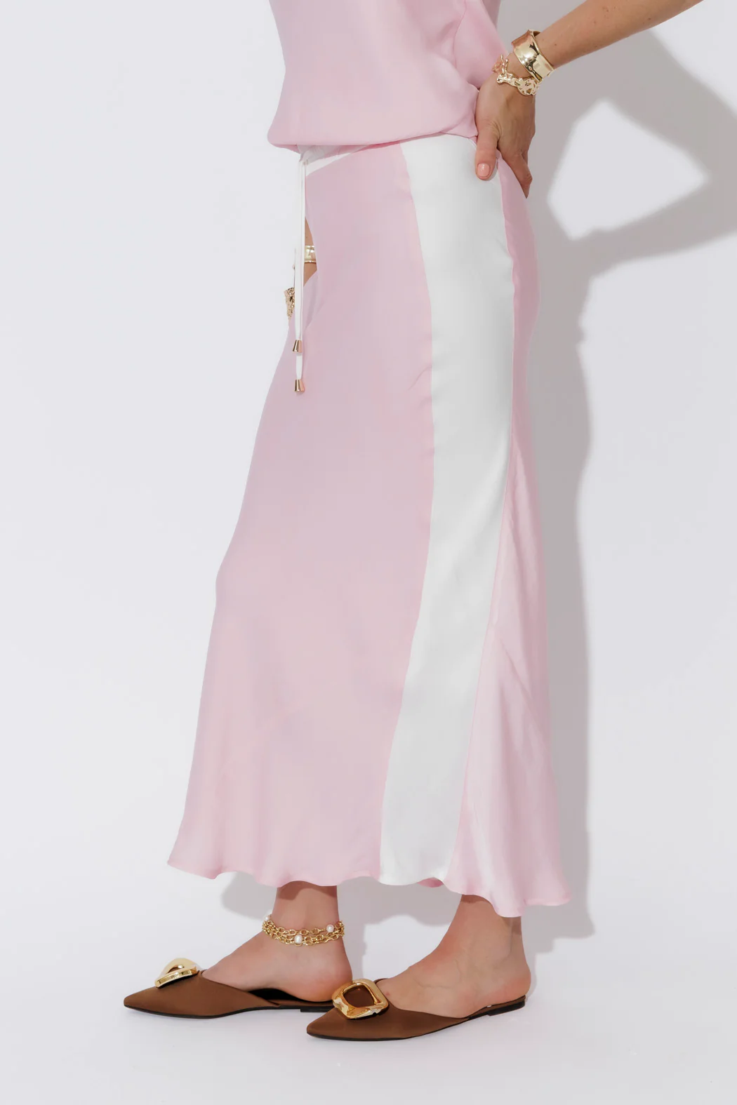 Pink Glow Bias Panel Skirt - Image 3