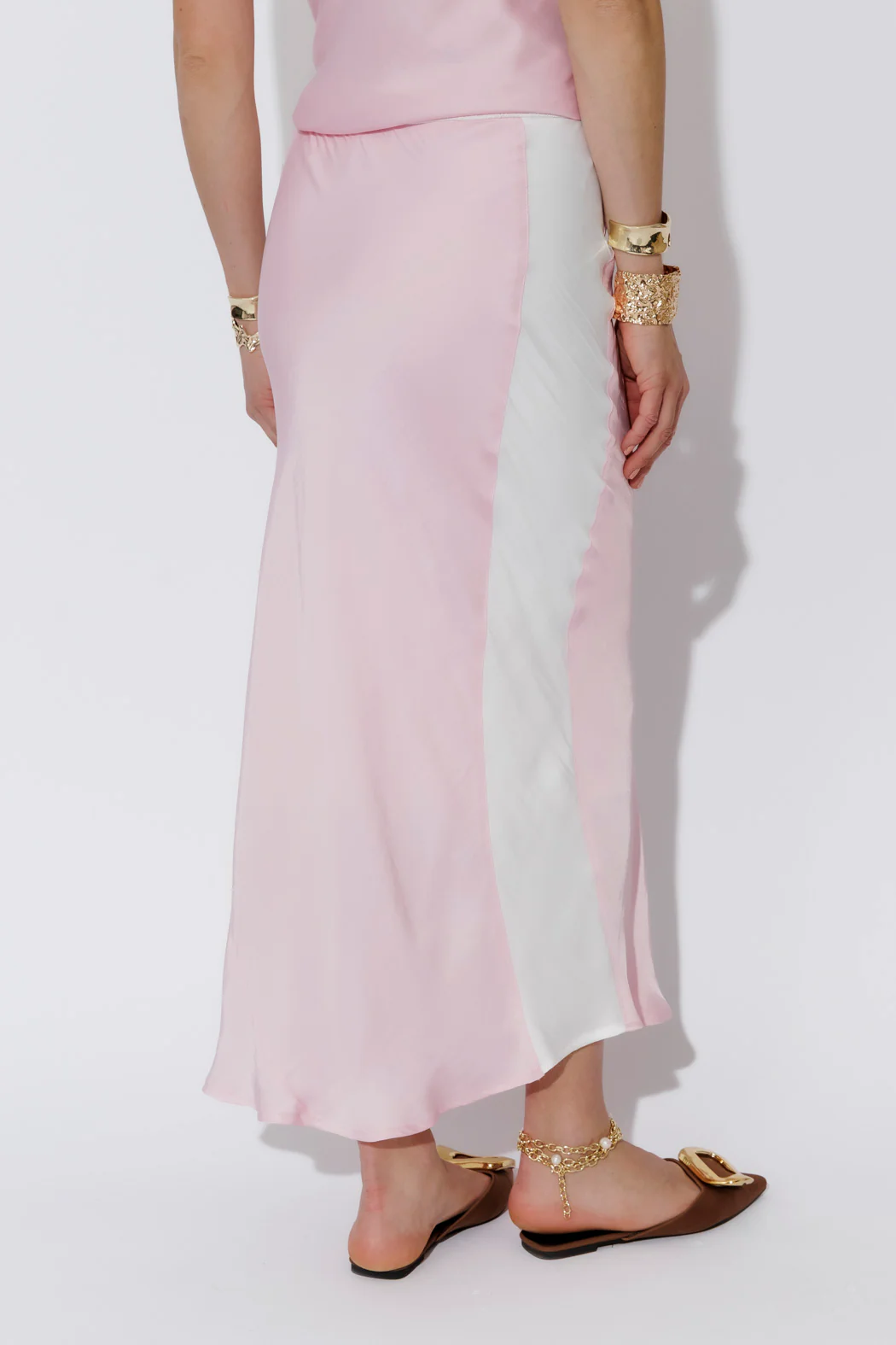 Pink Glow Bias Panel Skirt - Image 4