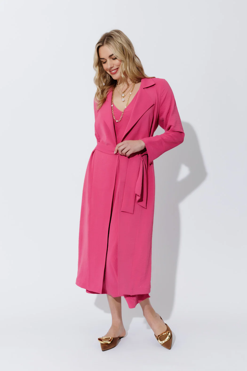 Pink Luxury Trench Coat - Image 5