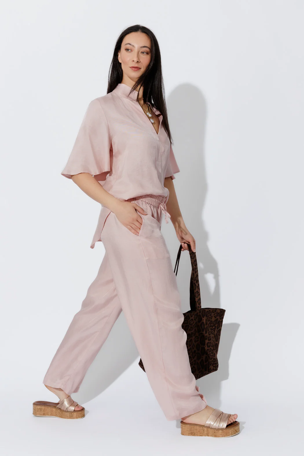 Pink Tencel/Linen Pant - Image 6