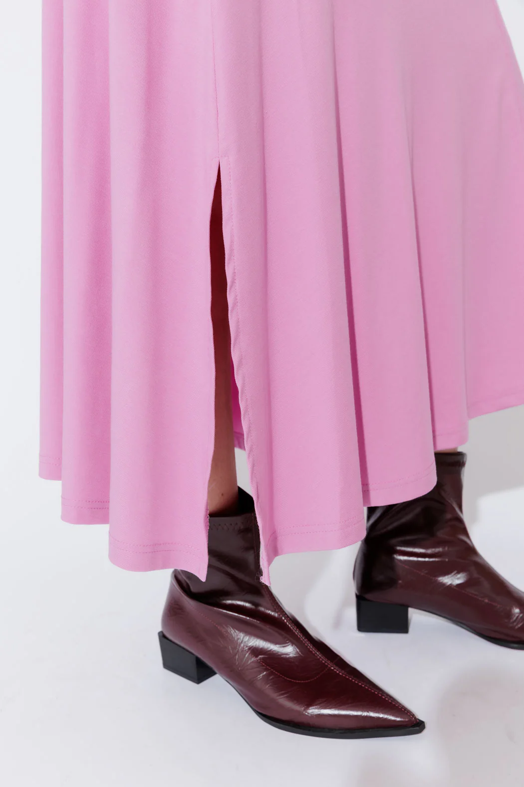 Pink Tencel Roll Top Skirt - Image 4