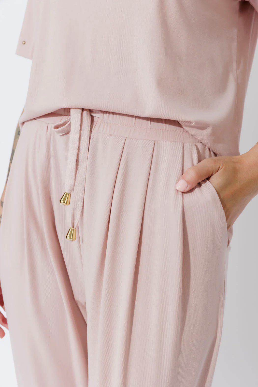 Pink Tencel Tie Pant - Image 10