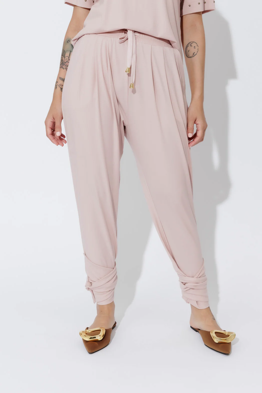 Pink Tencel Tie Pant - Image 12