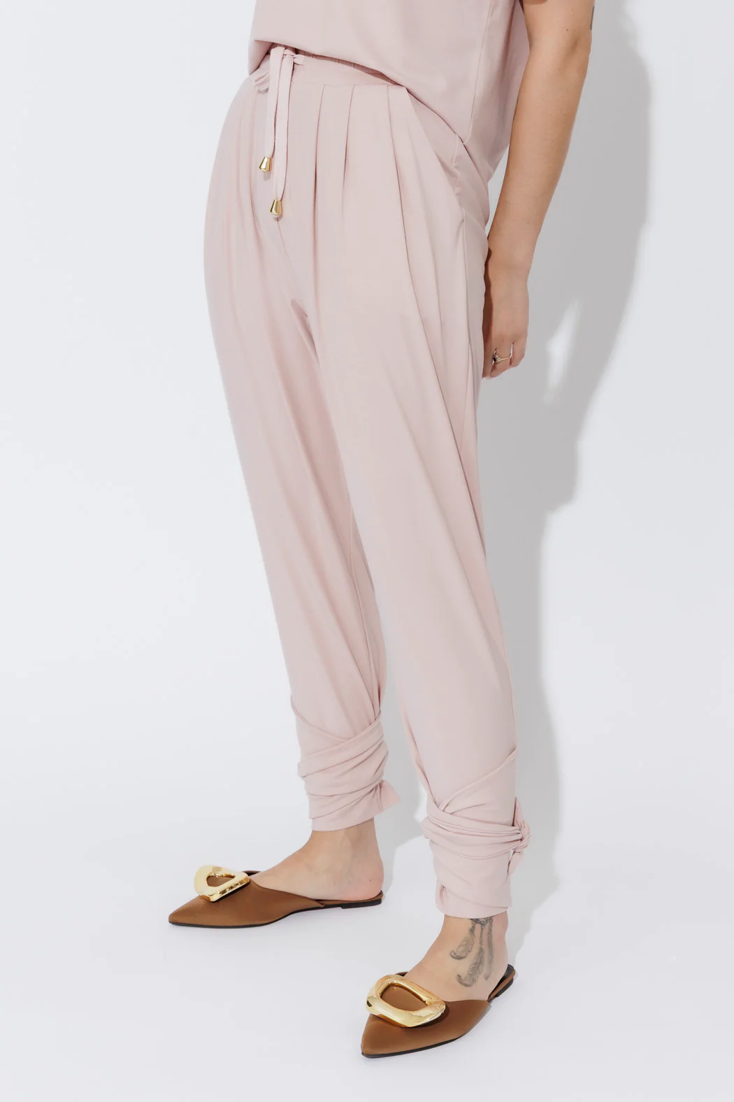 Pink Tencel Tie Pant - Image 16