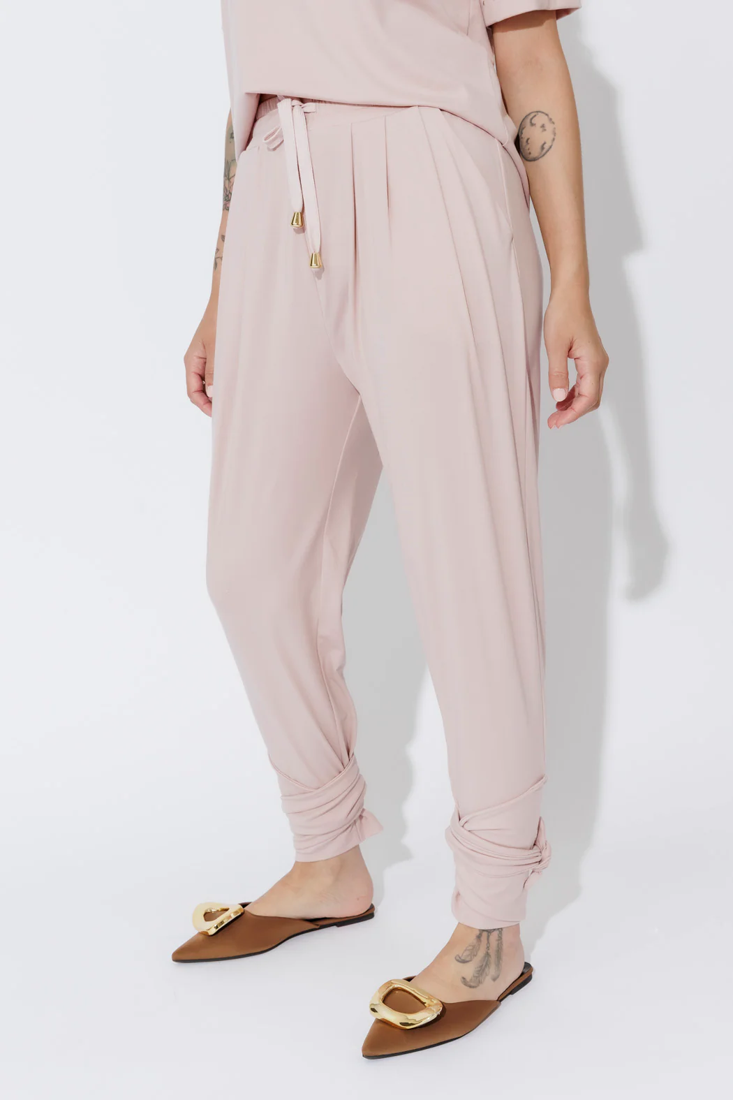 Pink Tencel Tie Pant - Image 17