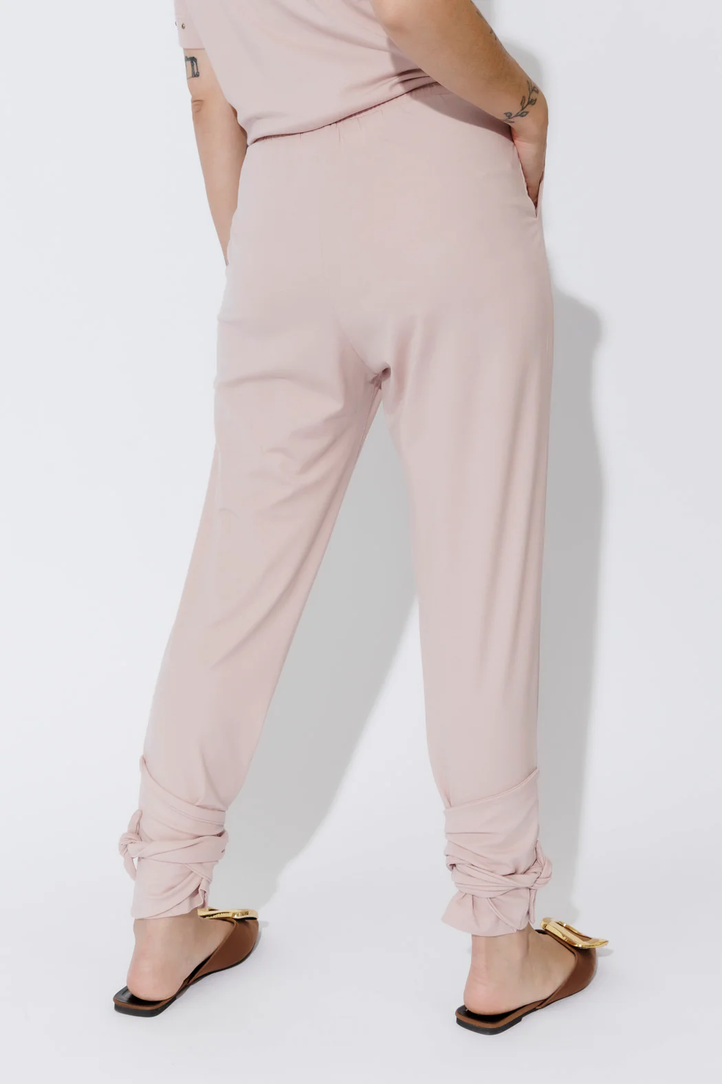 Pink Tencel Tie Pant - Image 21