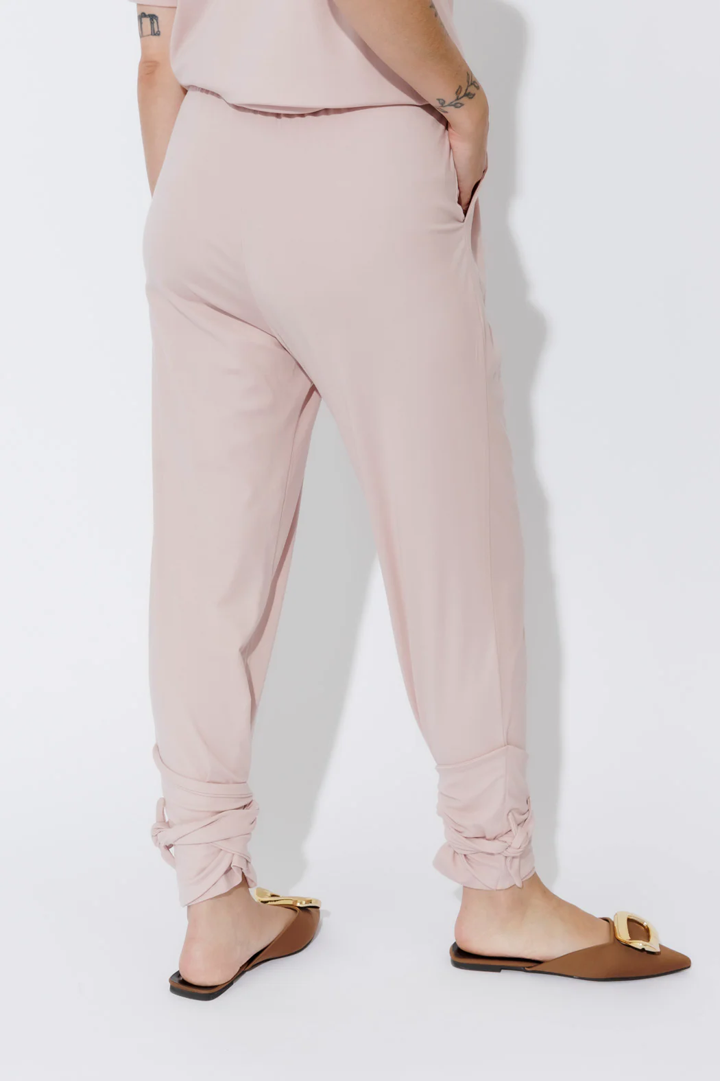 Pink Tencel Tie Pant - Image 23