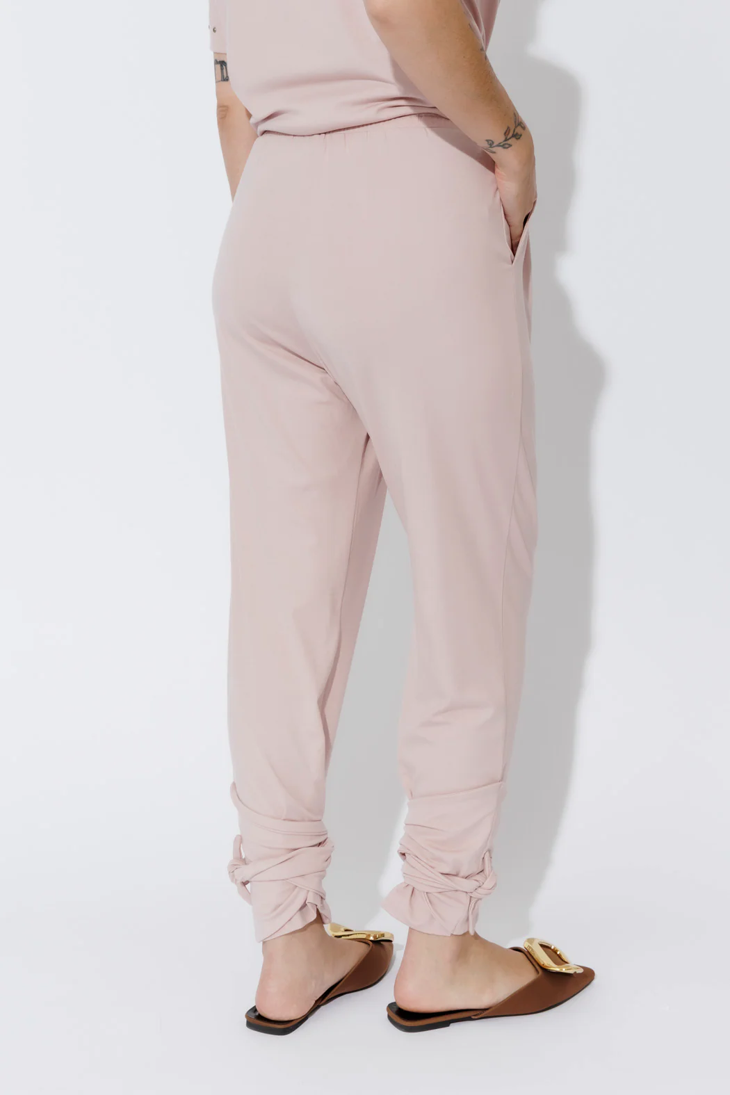 Pink Tencel Tie Pant - Image 4