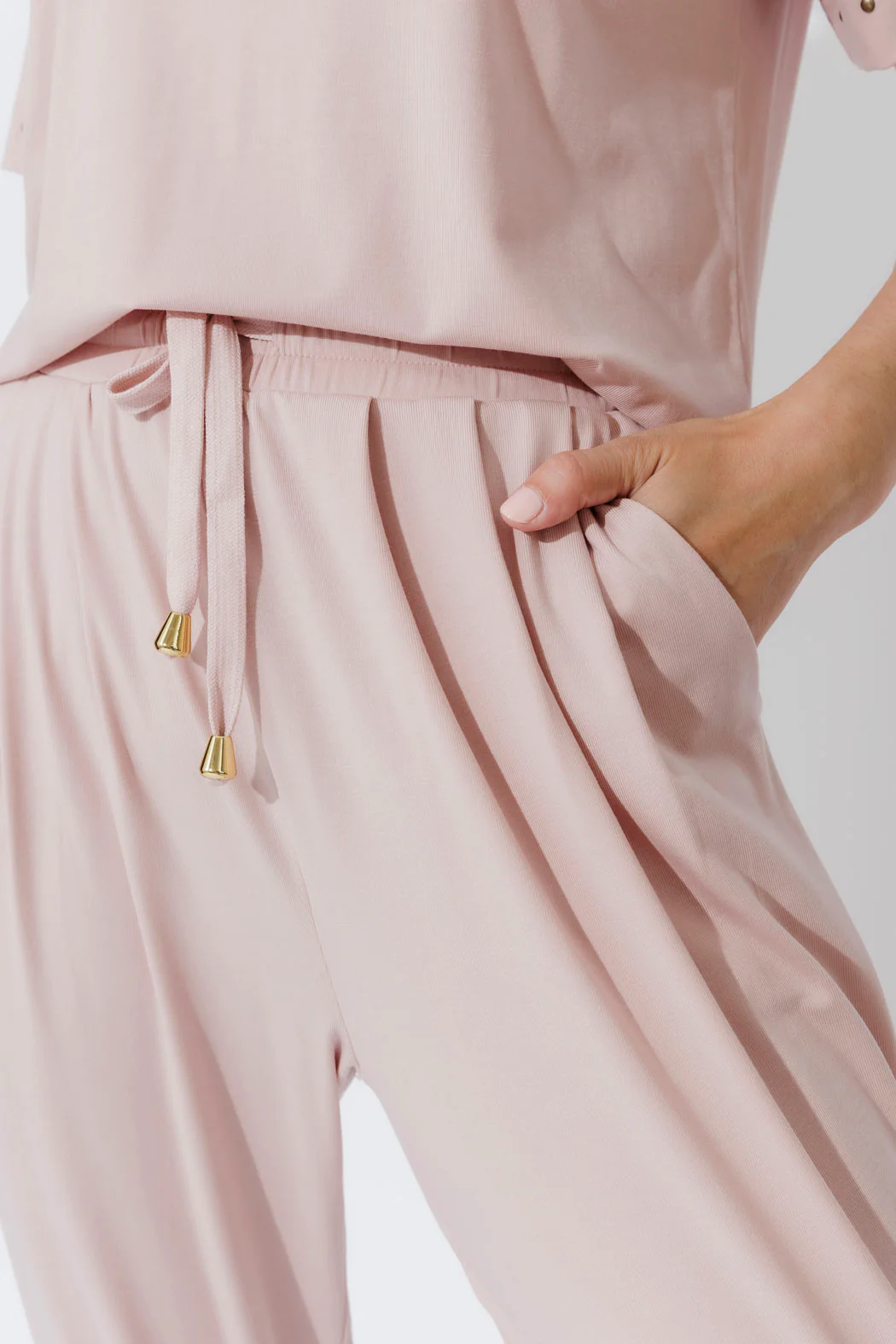 Pink Tencel Tie Pant - Image 9