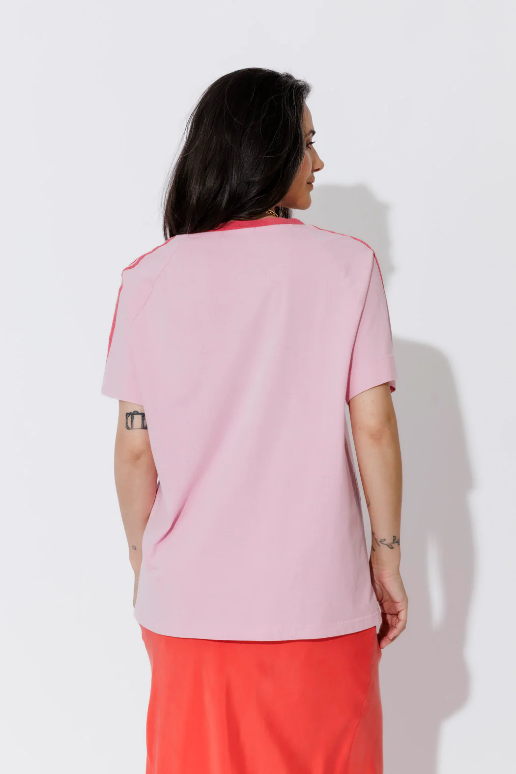 Pink Washed Cotton League T-Shirt - Image 4