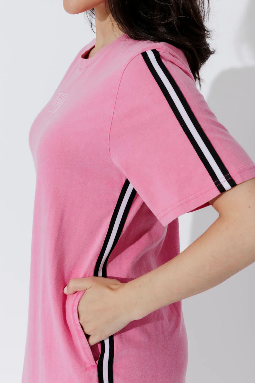 Pink Washed Cotton Sport Dress - Image 6