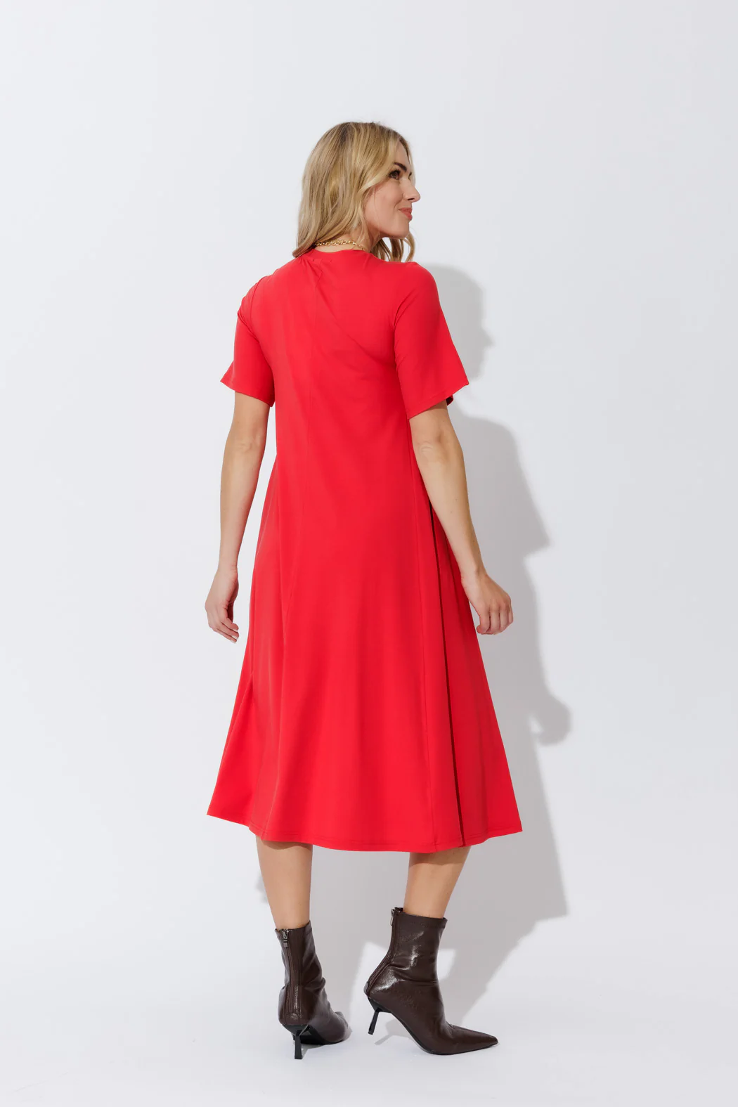 Red Tencel Bella Dress - Image 5