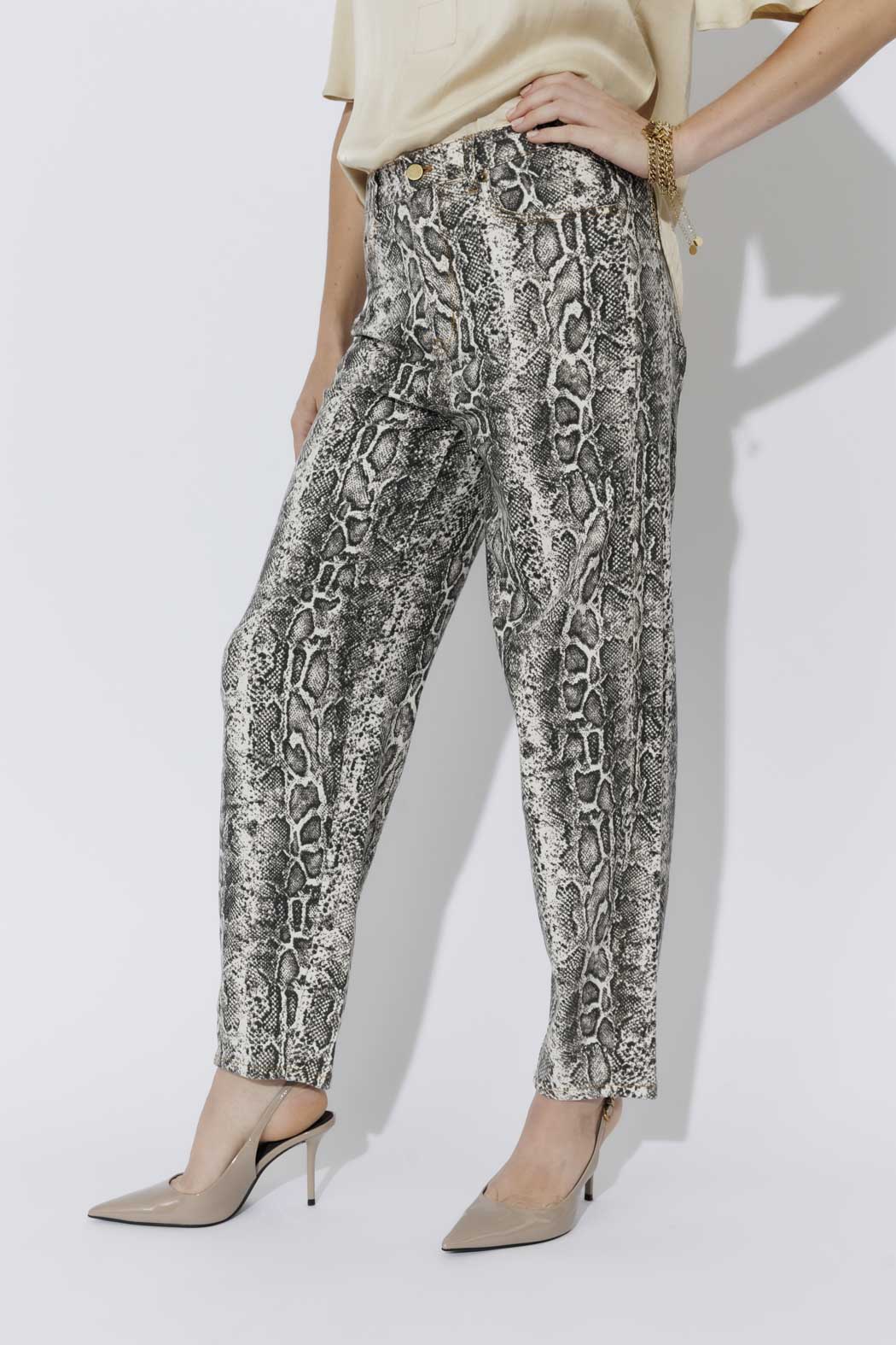 Snake Denim Barrel Jean - Image 3