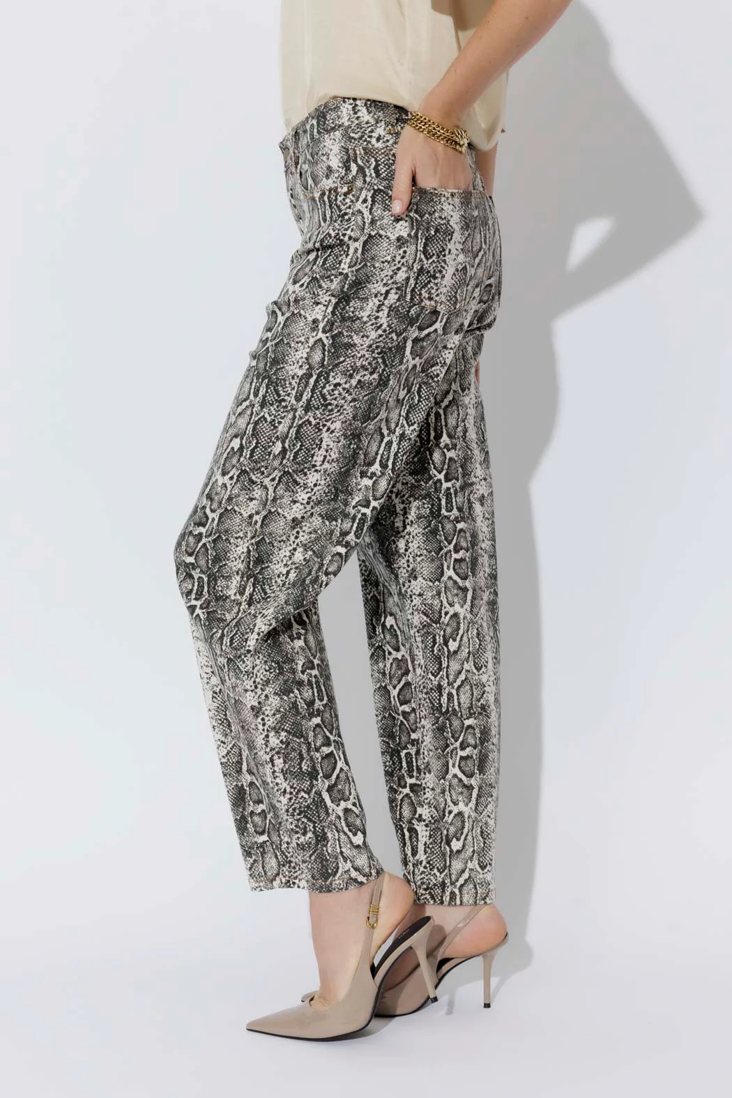 Snake Denim Barrel Jean - Image 4