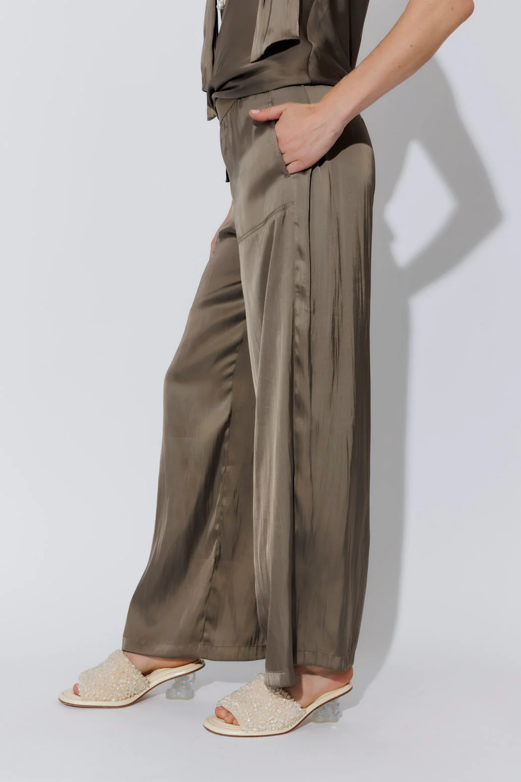 Taupe Scarf & Bias Cami Set - Image 9