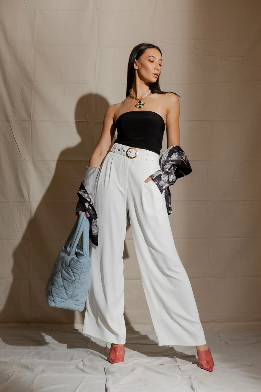 White Euro Cleo Pants - Image 7