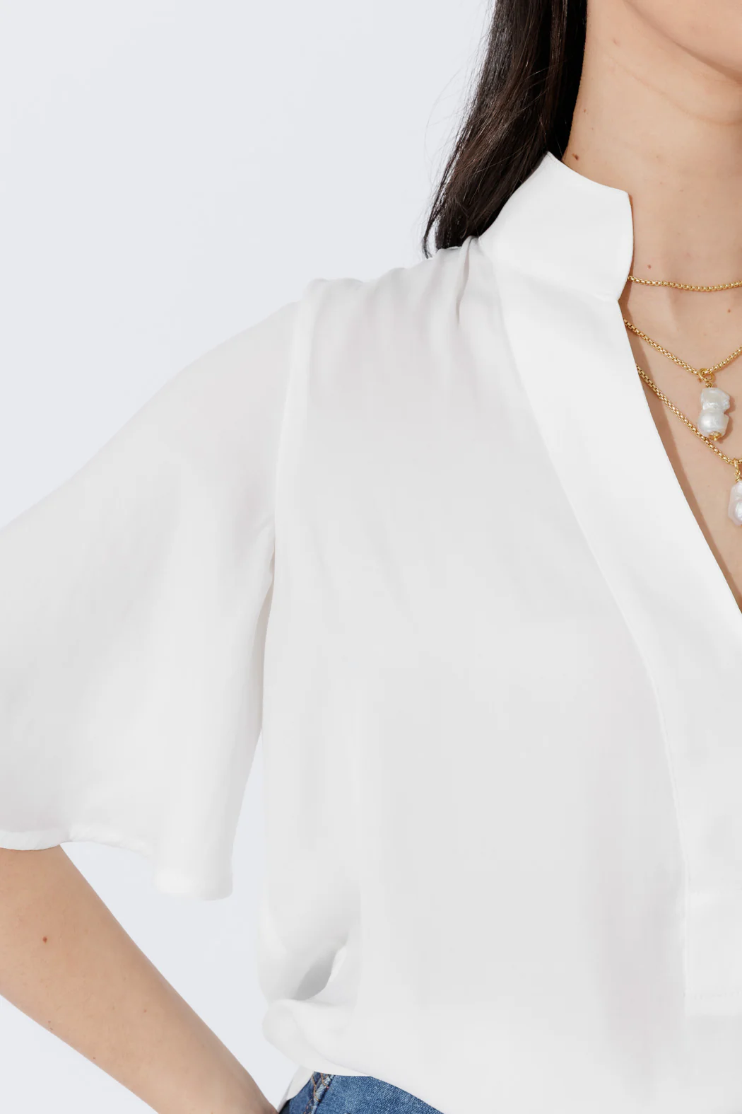 White Milan Fluted Blogger Shirt - Image 7