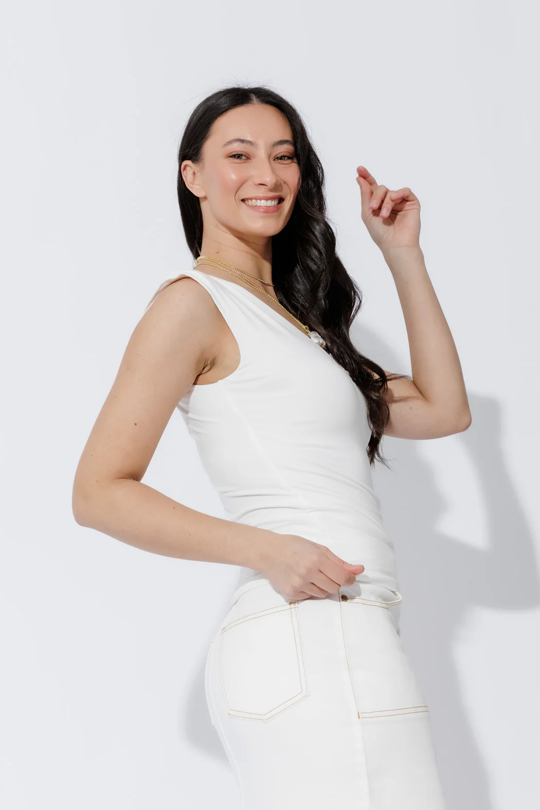 White Tencel Lust Cami - Image 7