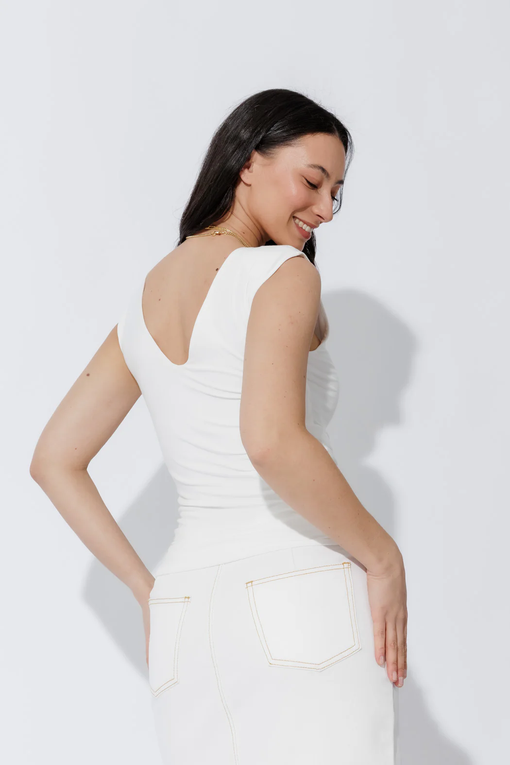 White Tencel Lust Cami - Image 9