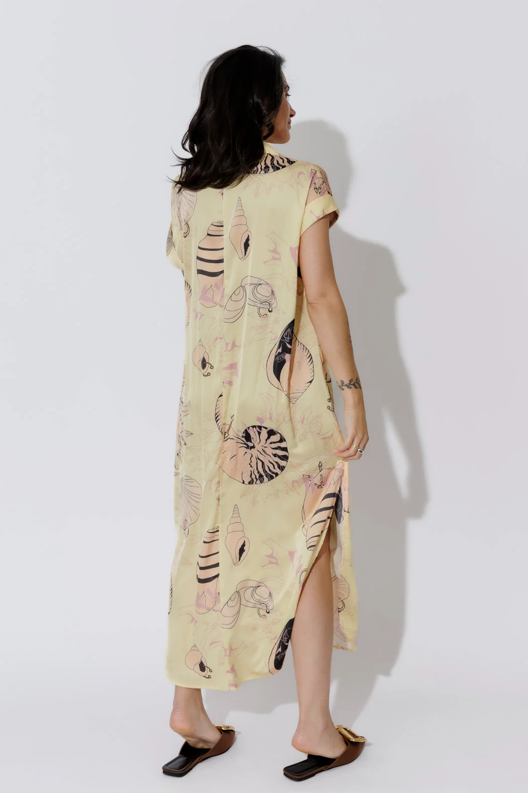 Yellow Shells Shirt Dress - Image 5